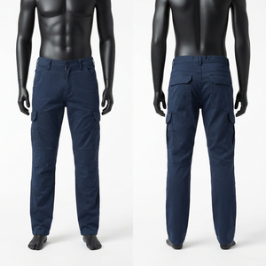 Pantalon pour homme en velours côtelé de qualité supérieure 245 GSM en coton/polyester, écologique, imperméable, respirant, séchage rapide, lavage à l'acide, poids moyen - Product Image 1