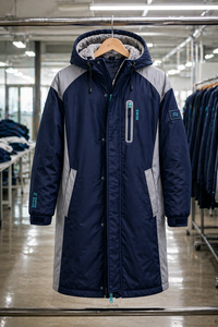 Premium Unisex Swim Parka Waterproof Windproof Fleece Lined Long <b>Jacket</b> for Swimmers Surfing Pool and Outdoor Use - Product Image 6