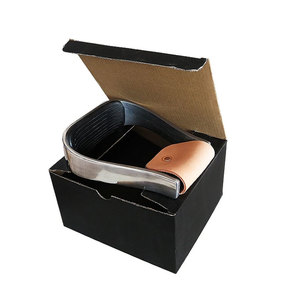 Étriers en aluminium avec dessus en cuir marron et patins en caoutchouc noir pour l'équitation - Product Image 6