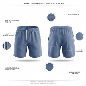 Shorts de sport unisexe en coton et polyester, taille élastique, légers, pour entraînement, musculation, vêtements de sport décontractés pour hommes - Product Image 2