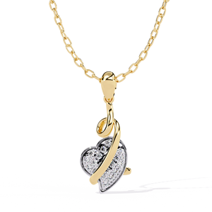 จี้เพชรทรงกลมแบบมินิมอล ทองคำแท้ 14K ประดับเพชรแล็บ สำหรับผู้หญิง ของขวัญสำหรับงานปาร์ตี้ - Product Image 1