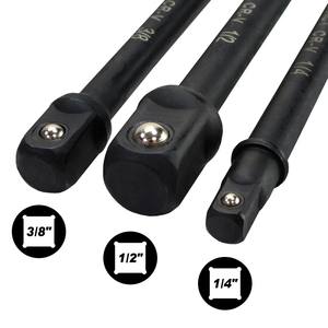Jeu d'adaptateurs de douilles à chocs longs à tige hexagonale 1/4" Cr-V, 3 pièces, avec étui rigide - Product Image 4