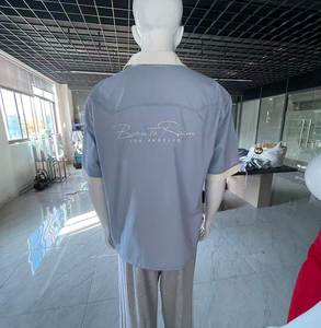 เสื้อยืดคอกลมแขนสั้นผู้ชาย ทรงปกติ สีพื้น ผ้าคอตตอนเจอร์ซีย์ ถักทอแบบลำลอง - Product Image 3