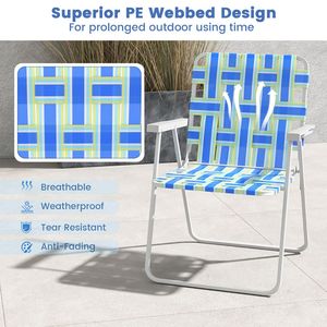 Chaise de plage pliante légère, 1 pièce, pour le camping et l'utilisation sur la pelouse, avec sangles confortables - Product Image 6