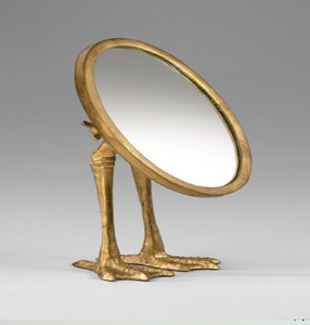 Lupa de latón vintage con soporte de doble lente ajustable y espejo; decoración elegante disponible a precios de mayorista. - Product Image 4