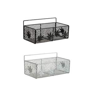 Cesta colgante de metal creativa para pared que combina estilo decorativo y almacenamiento funcional para hogares modernos - Product Image 1