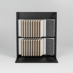 Metal <b>Tiles</b> Display Rack Stand for Marble Ceramic Slab Showroom Exhibition Mini Booklet 2x4 step - Product Image 1