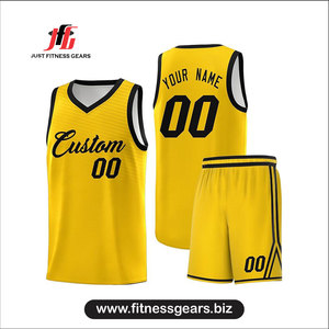 ชุดเสื้อบาสเก็ตบอลสั่งทำพิเศษ Just Fitness Gears สีม่วงน้ำเงิน ลายเรขาคณิต คอวี แขนกุด ผ้าตาข่าย สำหรับผู้ใหญ่ - Product Image 4