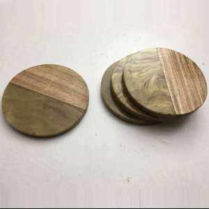 Most Popular Customizable Design Natural Wooden Coaster Hot Sale Different Size Slate and Resin Pads for <b>Coffee</b> Home <b>Table</b> Use - Product Image 2