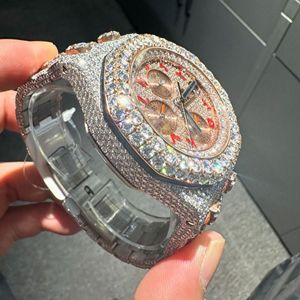 Reloj de Diamantes Moissanite DEF de Alta Calidad, Estilo Hip Hop, con Mecanismo Mecánico Automático y Manual - Product Image 6