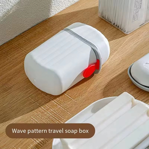 Soap Cage Professional Travel Portable Soap <b>Box</b> <b>with</b> <b>Lid</b> Sealed and Drainable <b>Small</b> Soap Case Bathroom Drain Tray for Latest - Product Image 6