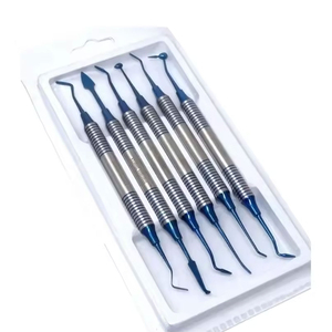 Instruments de remplissage composite, 6 pièces, en acier inoxydable, équipement de levage dentaire, outils dentaires utilisés en chirurgie buccale, instrument chirurgical - Product Image 1