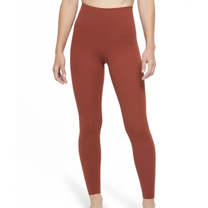 Leggings pour femmes à taille mi-haute avec logo personnalisé, taille élastique, motif uni, pour le yoga et la gym, en Spandex et Nylon, longueur intégrale, vêtements de sport - Product Image 1