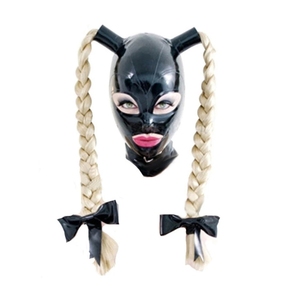 Meilleur rapport qualité-prix MOGlovers Fantasy Pigtail Latex Hoods HTT001 Thin Made in PK - Product Image 3