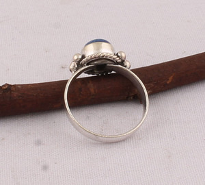 Wholesale Natural Lapis Lazuli <b>Ring</b> <b>925</b> Sterling <b>Silver</b> Round Gemstone <b>Ring</b> Manufacturer Handcrafted Blue Stone Solitaire <b>Ring</b> - Product Image 4