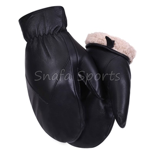 Gants de ski d'hiver pour enfants, mitaines coupe-vent pour sports de plein air, gants de ski pour hommes et femmes, mitaines de protection en cuir - Product Image 3