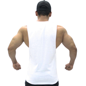 เสื้อกล้ามแขนกุดสีขาวสำหรับผู้ชาย คอกลม สีพื้น ผ้าถัก สวมใส่สบายๆ - Product Image 1