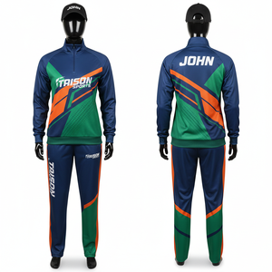Survêtement d'entraînement de cricket pour femmes, 220 GSM, polyester interlock, panneaux camouflage numérique vert jaune, sublimation, logo personnalisé - Product Image 5