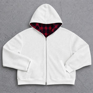 เสื้อฮู้ดโอเวอร์ไซส์ผู้ชาย สีเบจ ปักลายตัวอักษร ทรงปกติ สไตล์ลำลองสำหรับฤดูใบไม้ร่วง ผ้าฝ้ายเฟรนช์เทอร์รี่ - Product Image 5