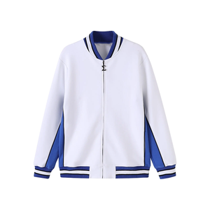 Ensemble de survêtement Zeta White décontracté en polaire technique respirant, veste de performance et pantalon de jogging, confort athlétique - Product Image 3