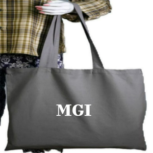 Sac fourre-tout écologique en coton biologique recyclable avec poignée longue, réutilisable pour les courses, personnalisable par sérigraphie - Product Image 2