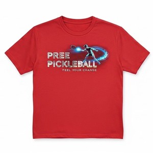T-shirt unisexe à manches courtes pour pickleball, imprimé numérique, col rond, coupe régulière, pour adulte, respirant, évacuant l'humidité, maillot de sport d'été - Product Image 2