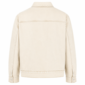 Veste en jean vintage imperméable et respirante sur mesure avec fermeture éclair verticale, poches à rabat sur la poitrine et grandes poches plaquées – Vêtement d'extérieur décontracté - Product Image 3