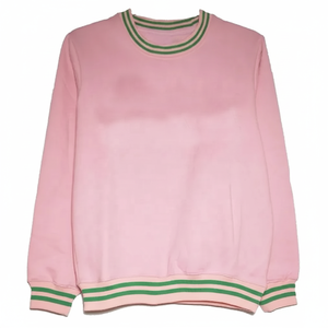 Best Quality Customized Design College Sweatshirt Polyester Cotton Autumn Solid Washed Knitted Jersey with Embroidered Technique - Product Image 1