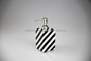 Home Hotel Bathroom Mother of Pearl Hand <b>Wash</b> <b>Soap</b> Pump Dispenser Handmade Enamel Metal Liquid <b>Soap</b> Dispenser - Product Image 3