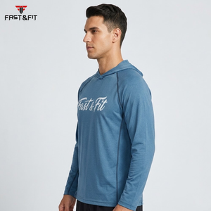 เสื้อฮู้ดตกปลาแบบซับลิเมชั่นขายส่ง แห้งเร็ว ระบายอากาศได้ดี แขนยาว น้ำหนักเบา สำหรับผู้ชาย - Product Image 3