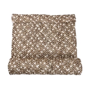 พรมปูพื้นแบบหนางานถักด้วยมือทำจากใยปอธรรมชาติแบบทันสมัยผ้าหนาไร้รอยต่อม้วนเป็นผ้าฟอกสีเทาแบบย้อนกลับได้ - Product Image 5