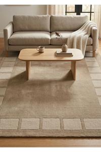Wholesale Factory Direct Wool Hand Tufted Anti-Slip <b>Rugs</b> Custom Size/Color Options <b>Thick</b> <b>Pile</b> Modern Geometric Pattern Cotton - Product Image 4