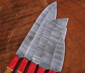 Handmade Carbon Steel Sustainable Multifunction Chef Knife <b>Set</b> 5-Piece <b>Razor</b> Sharp Customizable - Product Image 6