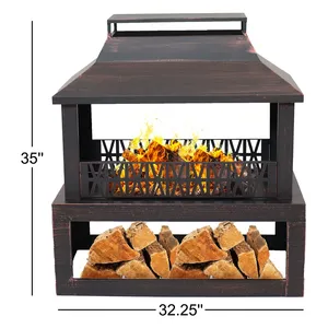 เตาบาร์บีคิวสแตนเลสสตีลระดับพรีเมียมสุดหรู ทำด้วยมือ ทนทาน ใช้กลางแจ้ง สำหรับสวนหลังบ้าน - Product Image 3