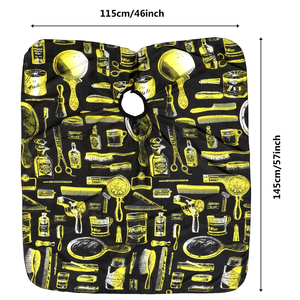 Cape de Coiffeur Professionnelle Imperméable en Polyester pour Salon de Coiffure, Personnalisable par Sublimation, Fermeture au Cou Ajustable - Product Image 2