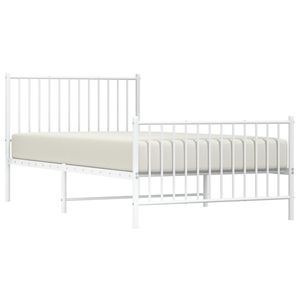 โครงเตียงเหล็กเคลือบสีขาวแบบคู่ รูปทรงสี่เหลี่ยมผืนผ้า - Product Image 3