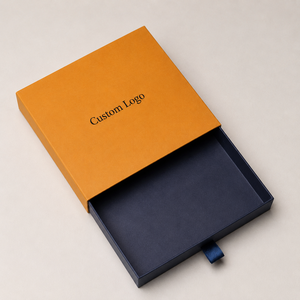 Boîte à tiroir en papier avec logo personnalisé, emballage cadeau coulissant, boîte d'expédition pour bijoux et vêtements - Product Image 5