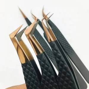Pinzas Quirúrgicas de Precisión Morje para Pestañas, Acero Inoxidable, Punta Dentada de 10 mm, Mango Negro, Juego de Herramientas Profesionales de Maquillaje - Product Image 6