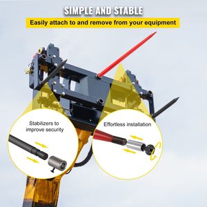 Asta per balle di fieno da 49 pollici, capacità 3000 libbre, con dado e manicotto per rimorchi agricoli - Product Image 5