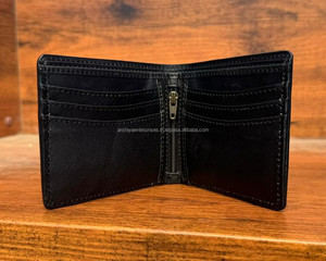 Cartera corta de cuero mecanizada a mano para hombre, billetera de cuero genuino para hombre, monedero informal para hombre, tarjetero, bolsillo para dinero, billetera plegable - Product Image 6