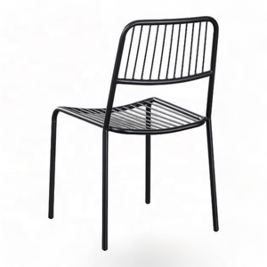 Minimalist Design Iron Chair With Teak Wooden Frame Material For Home Furniture Decoration and <b>Garden</b> Furniture - Product Image 2