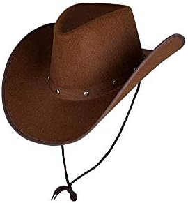 Chapeau de cowboy en similicuir et fausse fourrure pour l'été, le camping et les activités de plein air - Product Image 3