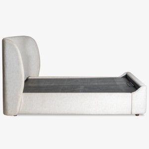 Modern Upholstered Fabric <b>Bed</b> Frame King <b>Size</b> Soft <b>Bed</b> with Quilted Headboard and Footboard Minimalist Design - Product Image 4