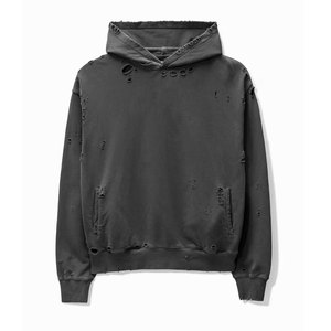 Modern Distress <b>Hoodie</b> 100% Cotton Winter <b>Lightweight</b> Comfort Basics Offering Unique Look and Easy Wear Men's - Product Image 1