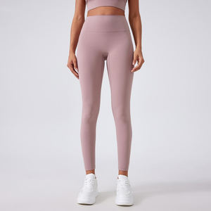 Leggings de yoga taille haute pour femmes, personnalisables en gros, avec contrôle du ventre, couleur unie, pour l'entraînement sportif, avec poches - Product Image 4