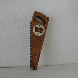 Nouvel ensemble de 3 décapsuleurs en bois originaux : Scie, clé et marteau pour une innovation de barware durable et pétillante - Product Image 2