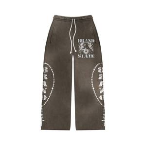 Trajes Deportivos de Diseño Personalizado, Estilo Urbano, con Efecto Desgastado por el Sol, Pantalones Deportivos con Logotipo Serigrafiado para Hombre - Product Image 3