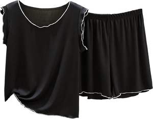 Conjunto de Pijama de Primera Calidad para Mujer, Camisa con Botones y Pantalones, Diseño Clásico a Cuadros, Ropa de Dormir, Tejido Sostenible - Product Image 1