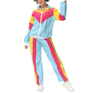 Women Color Blocking Tracksuit Full Zip Sporty <b>Jogging</b> <b>Suit</b> With Side Pockets Spring Wear - Product Image 4