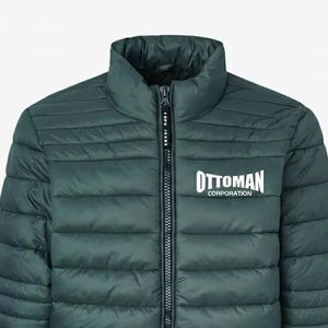 Veste matelassée unisexe à capuche OTTOMAN CARPORATION, décontractée, hiver, grande taille, fermeture éclair, coupe-vent, imperméable, séchage rapide, devant - Product Image 1